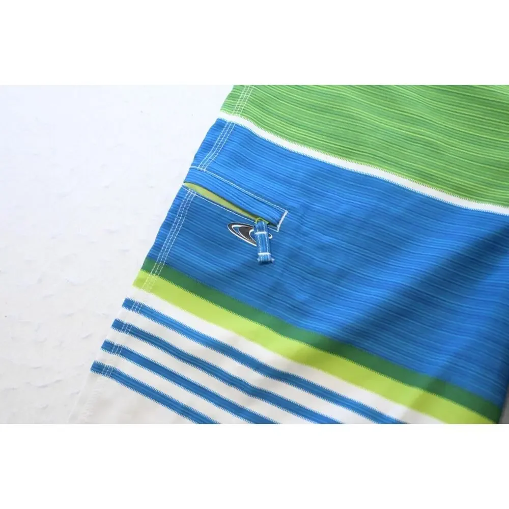 Oneill Cargo Board Shorts Striped Athletic‎ Stretch Mens Size 31